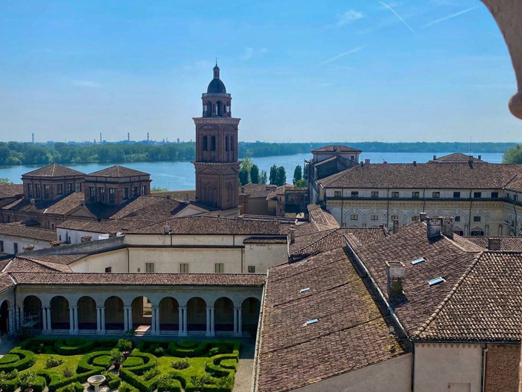 The bell tower of Mantua Cathedral